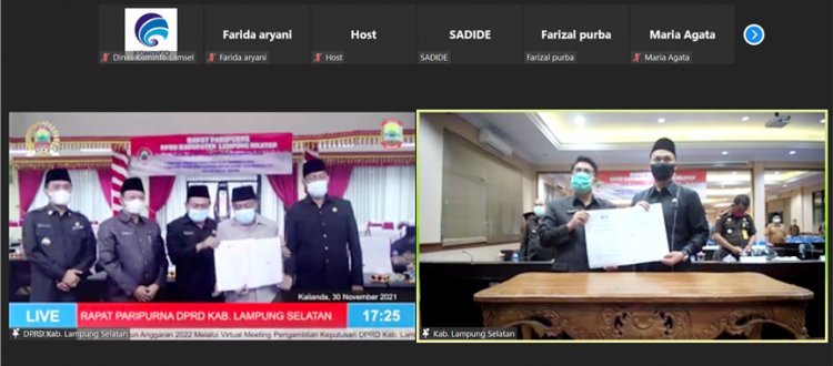 DPRD Kabupaten Lampung Selatan Sahkan Perda APBD Tahun Anggaran 2022