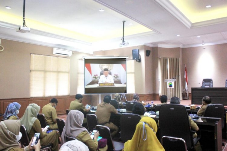 Pemerintah daerah kabupaten Lampung Selatan menghadiri Forum Nasional Stunting Secara Virtual