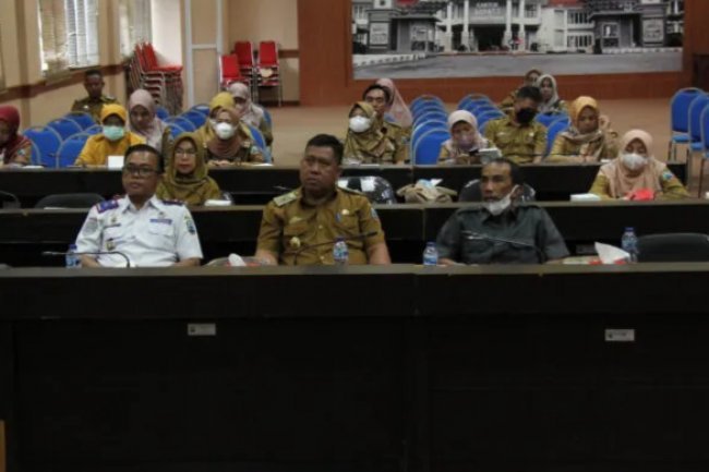 Pemkab Lampung Selatan Ikuti Rapat Kordinasi Mingguan Pengendalian Inflasi Secara Virtual Bersama Mendagri