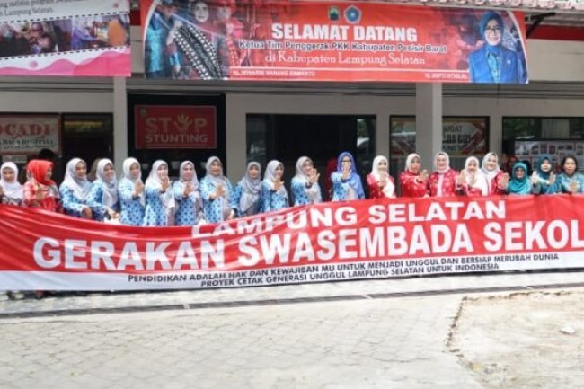 Ketua TP PKK Pesisir Barat Kunjungi Sekretariat Swasembada Gizi Lampung Selatan