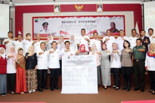 Target 2024 Zero Stunting, Pemkab Lampung Selatan Bersama Stakeholder Terkait Satukan Komitmen Melalui Rembuk Stunting