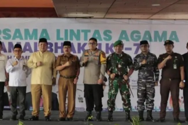 Sekda Lamsel Thamrin Hadiri Acara Doa Bersama Lintas Agama Hari Amal Bakti ke-78